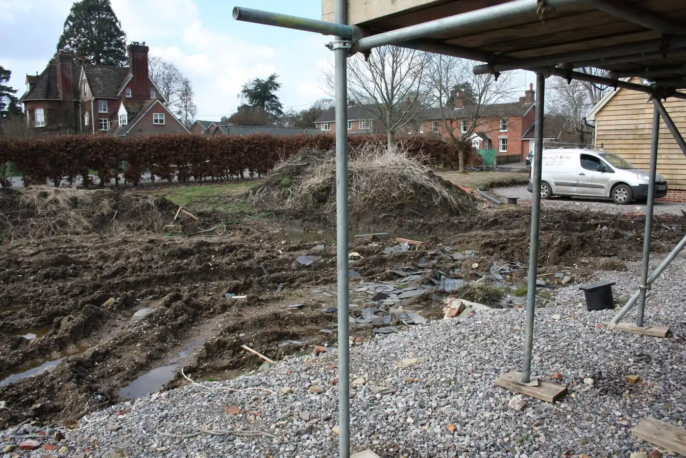 Large country garden New Forest before the garden design