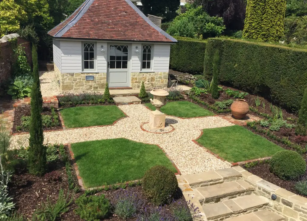 The completed Small formal garden