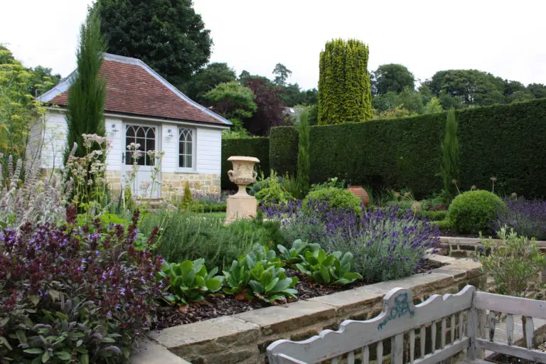 A Small Formal Garden design with planting