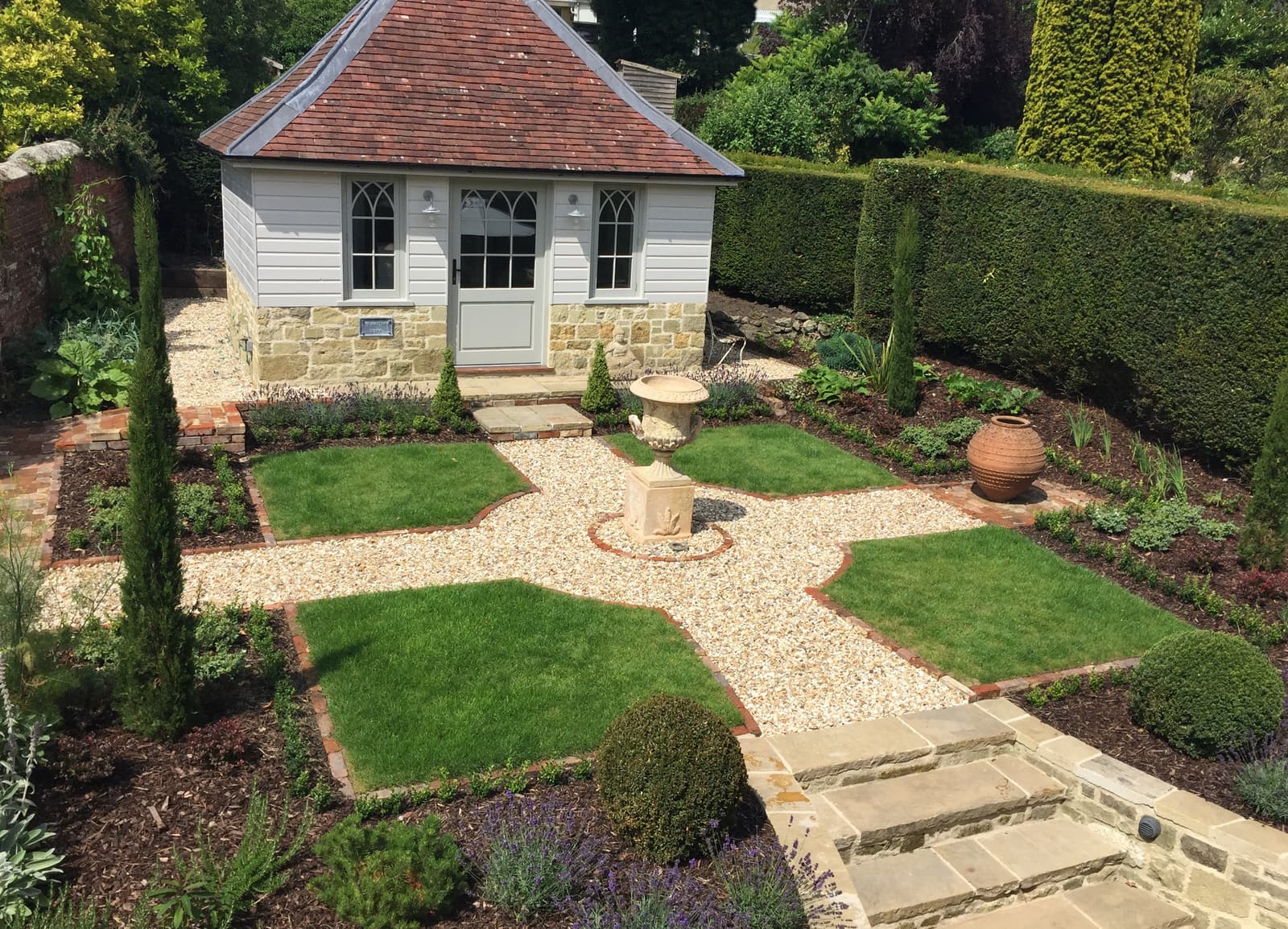 The completed Small formal garden